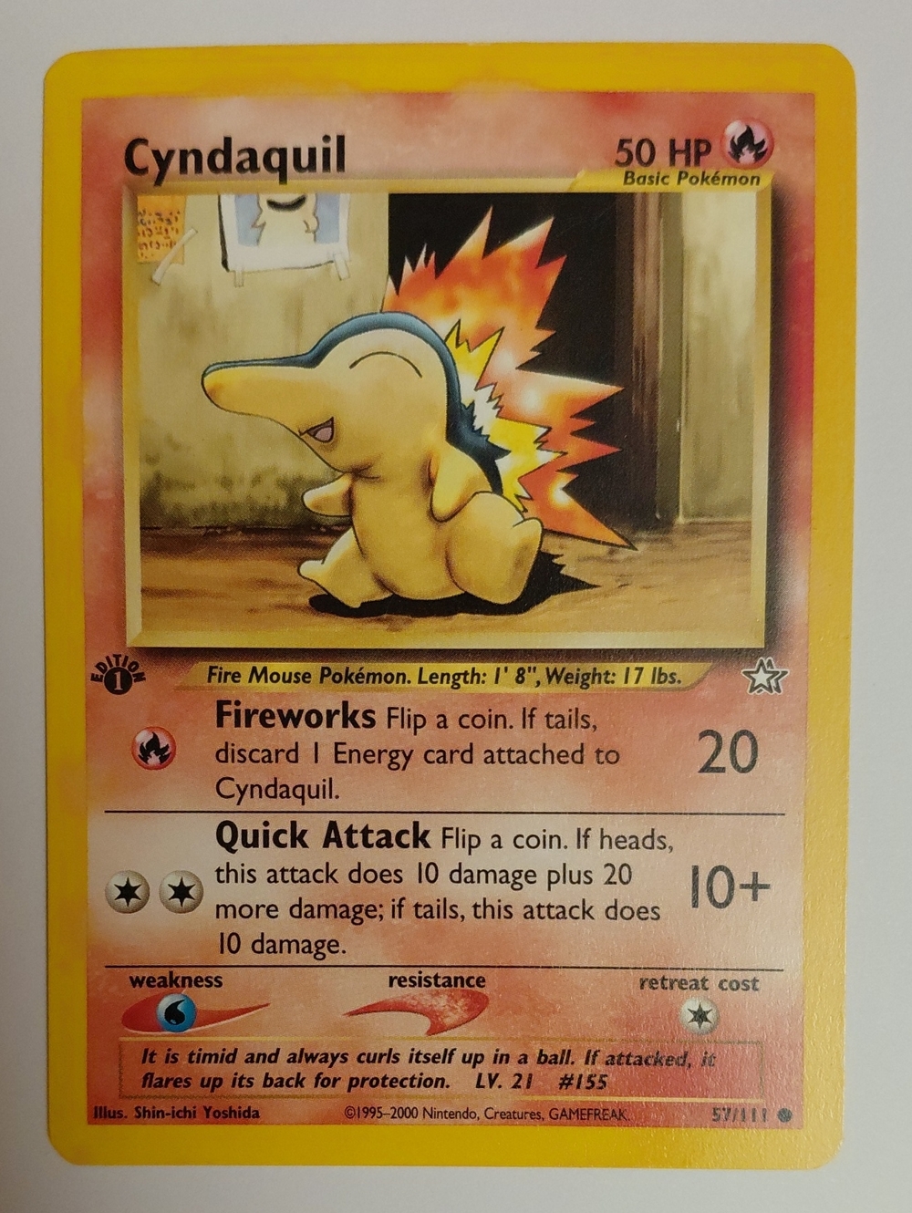 1st Edition Cyndaquil - Neo Genesis - Pokemon Card